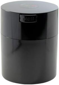 Coffeevac 1/2 lb - The Ultimate Vacuum Sealed Coffee Container, Plastic, Black Cap & Body, 1/2-Pound