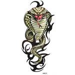 Fat-catz-copy-catz Boys Children's Large Cobra Temporary Tattoo for Parties Fancy Dress