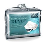 Littens Luxury 13.5 Tog King Bed Size White Goose Feather & Down Duvet Quilt, 15% Down, 230TC 100% Down-Proof Cotton Casing (225cm x 220cm)