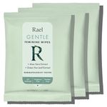 Rael Flushable Feminine Intimate Wipes - pH-Balanced, Unscented, Aloe Vera Extract, Safe for Sensitive Skin, Vegan & Cruelty Free, Travel Size (10 Count, Pack of 3)