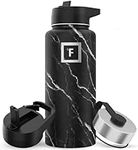 IRON °FLASK Sports Water Bottle - 32 Oz 3 Lids (Straw Lid), Leak Proof - Stainless Steel Gym & Sport Bottles for Men, Women & Kids - Double Walled, Insulated Thermos, Metal Canteen