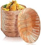 Yesland 12 Pack Plastic Oval Basket Small Gift Baskets, Food Storage Basket & Fruit Basket, 25.4cm x 14.7cm x 7cm Bread Basket Bin for Kitchen, Restaurant, Centerpiece Display, Christmas Gifts