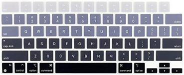 Oaky Keyboard Protector for MacBook Air 15.3" 13.6" M3 M2 2024-2021 [A3113 A2681 A3114 A2941] & MacBook Pro 14" 16" M3 M2 M1 (A2918 A2992 A2779 A2442 A2991 A2780 A2485)- Silicon Grey