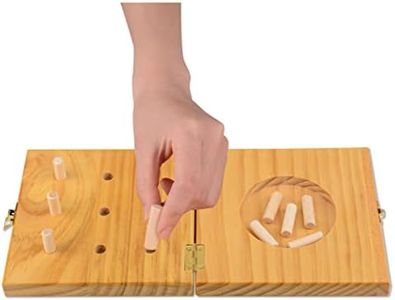 Ultrassist 9 Hole Wooden Pegboard for Occupational Therapy, Nine Hole Pegboard Test Kit to Improve Finger Dexterity, Fine Motor Skill Test