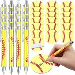 Yeaqee 32 Pcs Softball Party Favors Include 16 Pcs Softball Ballpoint Pens Black Ink Baseball Pens16 Pcs Softball Sticky Note Pad Softball Gifts Bulk for Office Home School Sports Fan Gifts Supplies