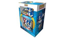 Sonic the Hedgehog Gift Set (Speed Freaks Design) 11oz Ceramic Coffee Mug, Coaster & Keyring in Presentation Gift Box - Official Merchandise