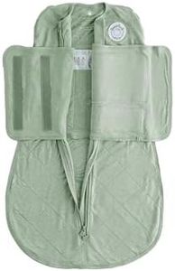 Dreamland Baby Bamboo Viscose Swaddle Sleep Sack (0-6 Months). Ultra Soft Swaddle Blanket w/Built in Band. 97% Viscose, 3% Spandex (Sage)