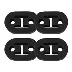 4PCS Rubber Exhaust Hangers with 2 12mm Holes - Professional Muffler Hanger Universal Fit for Car Truck SUV - Exhaust System Auto Part for Shock Absorption & Noise Reduction (4PCS)