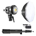 GVM 80W LED Video Light w/APP Control, Photography Studio Lighting Kit, 22" Softbox Lighting Kit with Bowens Mount, CRI97+ 5600K Continuous Output Lighting for YouTube, Video, Wedding