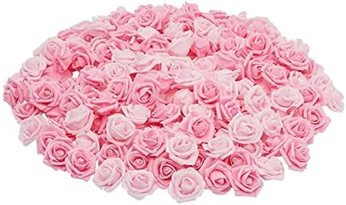 Bright Creations Artificial Roses in 2 Pink Colors, 2-Inch Faux Flower Heads for Crafts (200 Pack)