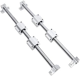 SBRRAIL Linear Rail OD 8mm 400mm 2PCS Optical Axis Linear Rail Shaft Rod with 4PCS Linear Rail Shaft Guide Support 4PCS SC8UU Linear Motion Ball Bearing Slide Bushing