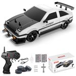 Desdoni Remote Control Car RC Drift Car 2.4GHz 1:16 Scale 4WD 18KM/H High Speed Model Vehicle with LED Lights Spray Rubber Tire for Adults Kids 2Pcs Rechargeable Batteries,multicolor