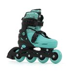 SFR Skates SFR Plasma Adjustable Inline Skates Unisex Children's Skates, Youth, Black/Green, 29-33