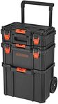 beyond by BLACK+DECKER BLACK+DECKER BDST60500APB Stackable Storage System - 3 Piece Set (Small Toolbox, Deep Toolbox, and Rolling Tote)