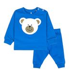 ARIEL Cotton Clothing Sets for Baby Boys & girls - Unisex Clothing sets Full Sleeve T-shirt & Pant (Blue Polar Bear_2-3 Years)