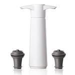 Vacu Vin Wine Saver Gift Set - White | 1 x Vacuum Pump + 2 x Vacuum Wine Stopper