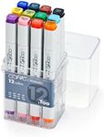 Copic Classic, Alcohol-Based Markers, 12pc Set, Basic (Discontinued Model: EAN 4511338002209)