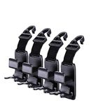 Car Seat Hooks for Car (4 Pack) - Purse Hanger Headrest Holder for Car Seat Organizer