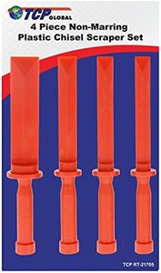 TCP Global 4 Piece Non-Marring Plastic Chisel Scraper Set - 3/4", 7/8", 1", 1-1/2" Wide, Length 11"