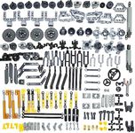 Habow 169pcs Technic-Parts Axle-Pin-Connector Compatible with Lego-Technic, Wheels Link Chain Steering Technic-Suspension Engine Technic Linear Actuator Shock Absorber MOC-Replacement-Pieces