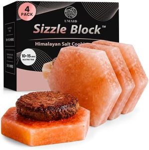 UMAID Himalayan Salt Block 4-Pack 6-in Hexagon for Grilling & Serving