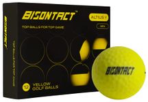 ALTIUS Y Golf Yellow Matte Balls 12 Pack | Optimal Performance with 408 Dimple Design | Ideal for Powerful Swings | Durable Surlyn Cover | Suitable for Tournaments, Practice & Competitive Greens