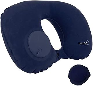 TALLGO Inflatable Travel Pillow, Neck Pillow for Travel, Inflatable Neck Pillow for Travel, Plane Pillow, Blow Up Pillow, Airplane Pillow for Neck, Waist, Back and Camping Cushion (Dark Blue) (TG14)