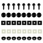 KINBOM 8 Sets License Plate Screws Kit, Stainless Steel License Plate Fasteners Anti-Rattle Fastening Screws for License Plates on Cars or Trucks (Phillips Screw)