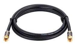 1M Black RG6 Coax Cable Dual Shield Outdoor/Indoor Coaxial BNC Extension Wire For Satellite Dish Cable TV Antenna