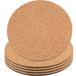 FUNSUEI 5 PCS 12 Inch Cork Plant Mat, Round Cork Plant Coasters for Gardening, Indoor Outdoor Pots, Coaster, DIY Craft Project