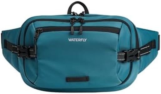 WATERFLY 3L Large Fanny Pack, 180° Opening Hip Pouch with Multi-Pockets, Anti-Theft RFID Blocking Waist Bag for Women Men Traveling Hiking Daily Use