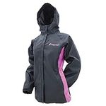 FROGG TOGGS Women's Stormwatch Waterproof Rain Jacket Black/Pink X-Large
