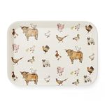 Cooksmart British Designed Large Serving Tray | Dinner Tray For Multiple Uses Around The Home | Trays For Food Serving Or Drinks Serving - Buttercup Farm