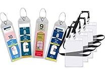 Cruise Luggage Tag Holder Zip Seal & Steel - Royal Caribbean & Celebrity Cruise (8 Pack + 4 ID Holders)