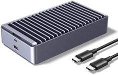UGREEN 40Gbps M.2 NVMe SSD Enclosure, Aluminum NVMe Enclosure w/ Dual-Sided Fin Heat Sink, No-Fan-Noise M.2 Enclosure Compatible Thunderbolt 4 / USB4 for MacBook Pro M4, Mac Mini M4, Up to 3848MB/s