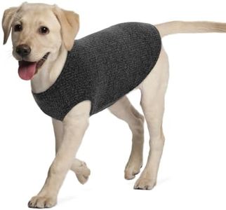 Hjumarayan Dog Jumpers Large Size - Knitted Dog Jumpers Lightweight Dog Jumper Large Dog Sweater, Striped Dog T Shirt Stretchy Dog Jumper Lightweight Vest for Medium Large Dogs (Black XXL)