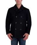 Nautica Men's Classic Double Breasted Peacoat, Vintage Black, Small