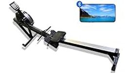 Air Rowing Machine, Indoor Foldable Rower with Digital Monitor & Steel Frame for Home or Gym