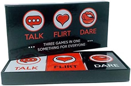 Fun and Romantic Game for Couples: Date Night Box Set with Conversation Starters, Flirty Games and Cool Dares - Talk, Flirt or Dare Cards- 3 Games in 1