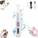 Yilia Upgrade Pet Micro Precision Trimmer, Multifunctional Pet Hair Clippers for Grooming with LED Light, Low Noise Waterproof Rechargeable Pet Paw Trimmer for Pet Paws, Eyes, Ears, Face, Rump