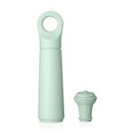 Vacu Vin Wine Saver Loop - Designed and Made in The Netherlands - Vacuum Wine Stopper Keeps Your Wine Fresh for up to 10 Days - Reusable, Made with 98% Recycled Material - 1 Pump, 1 Stopper, Jade