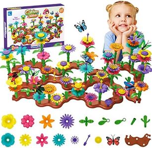 224 Pcs Flower Garden Building Toys, Kids Flower Building Toy Set for 3 to 8 Year Old Boy Girl, Creative Play Beautiful Garden Educational Stem Toddler Toys - Ideal Christmas & Birthday Gift