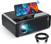 ELEPHAS Mini WiFi Projector, 2024 Upgraded HD Movie Projector with Synchronize Smartphone Screen, Portable Projector Supports 1080P, Compatible with iOS/Android/TV Stick, and HDMI/USB…