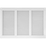 Vent Systems 300 x 200 mm / 12" x 8" Inch - Air Vent Cover - White - Metal Air Return Grill with Built in Pest Guard Screen HVAC Vent Cover for Home Improvement Vent Duct Cover