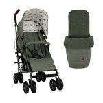 Cosatto Supa 3 Pushchair with Footmuff – Lightweight Stroller from Birth to 25Kg - Easy, Compact, Umbrella Fold, Large Shopping Basket, Carry Handle Footmuff, Hoglet