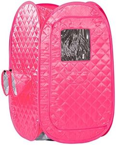 ZONEMEL Portable Steam Sauna Tent, Lightweight Folding Tent, Personal Steam Sauna SPA for Detox Therapy, Steamer NOT Included (Pink Red, L 28.74” x W 28.74” x H 48.8”)