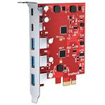 Inateck PCIe to USB 3.2 Card, RedComets U25 with 3 USB A Ports and 2 USB C Ports, 8 Gbps Bandwidth