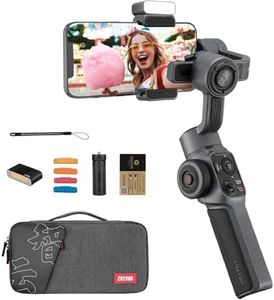 ZHIYUN Smooth 5 Combo [Official] Stabilisateur Smartphone 3 Axes, Telephone Gimbal pour iPhone et Android, avec Trepied, Sac, 2 Lumiere 300lm et Zoom pour Vlog, Youtube et TikTok