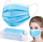 Aspect Blue Disposable Face Masks 200 pcs, Comfortable Masks for Nose, Mouth Coverings with Sturdy Elastic Ear Loops Ideal for Adults and Children