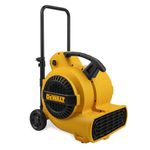 DEWALT 3/4 HP Air Mover, 3 Speed MAX 1800 CFM Floor Fan, Portable Utility Blower Fan, DXAM-2818 Yellow